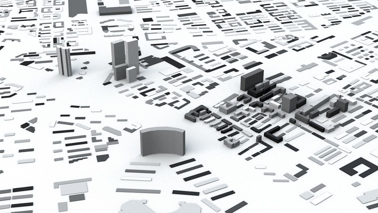 Dalian Streets and Buildings 3D model_4