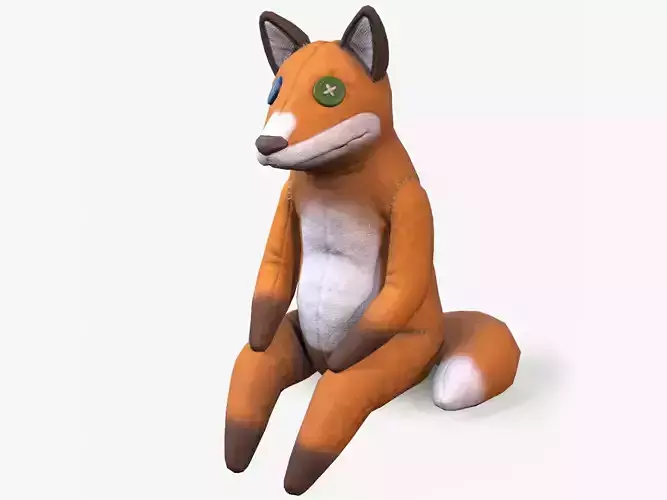 Crazy Fox Toy Low-poly 3D model