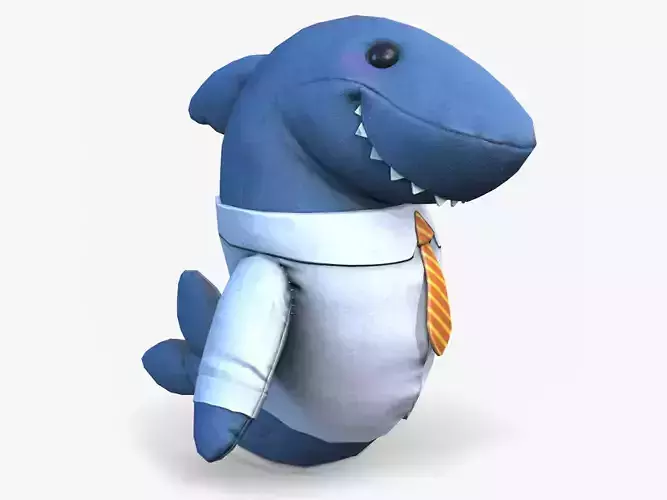 Shark toy Low-poly 3D model