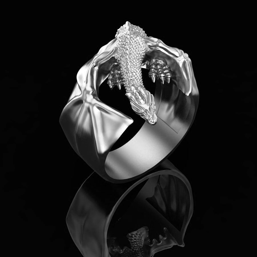 Dragon ring 3D print model_12