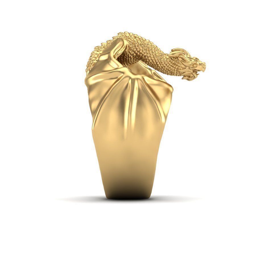 Dragon ring 3D print model_4