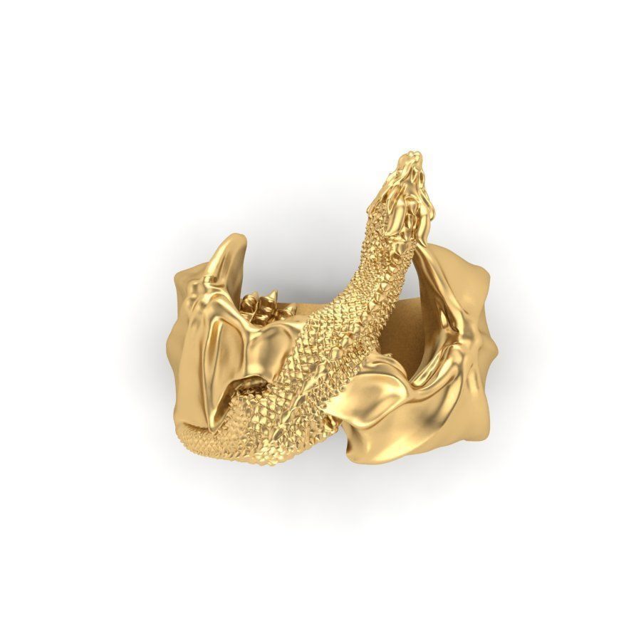 Dragon ring 3D print model_7