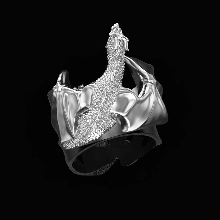 Dragon ring 3D print model_11