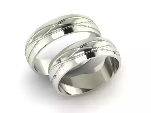 Wedding rings with diamonds