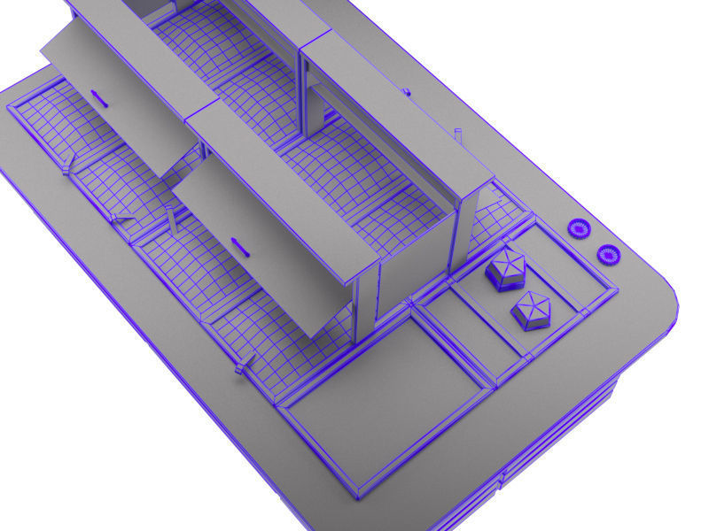 Salad bar Low-poly 3D model_5