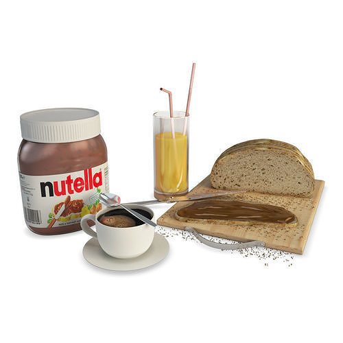 Breakfast Chocolat and Spread 3D model