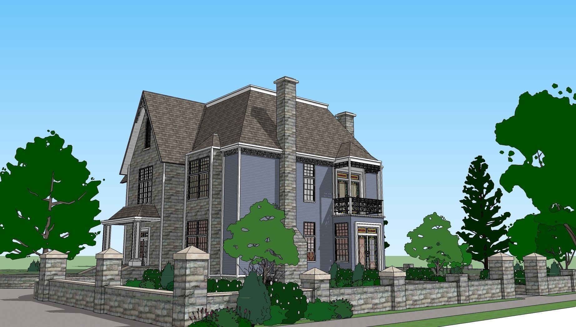 Old House Free 3D model_1