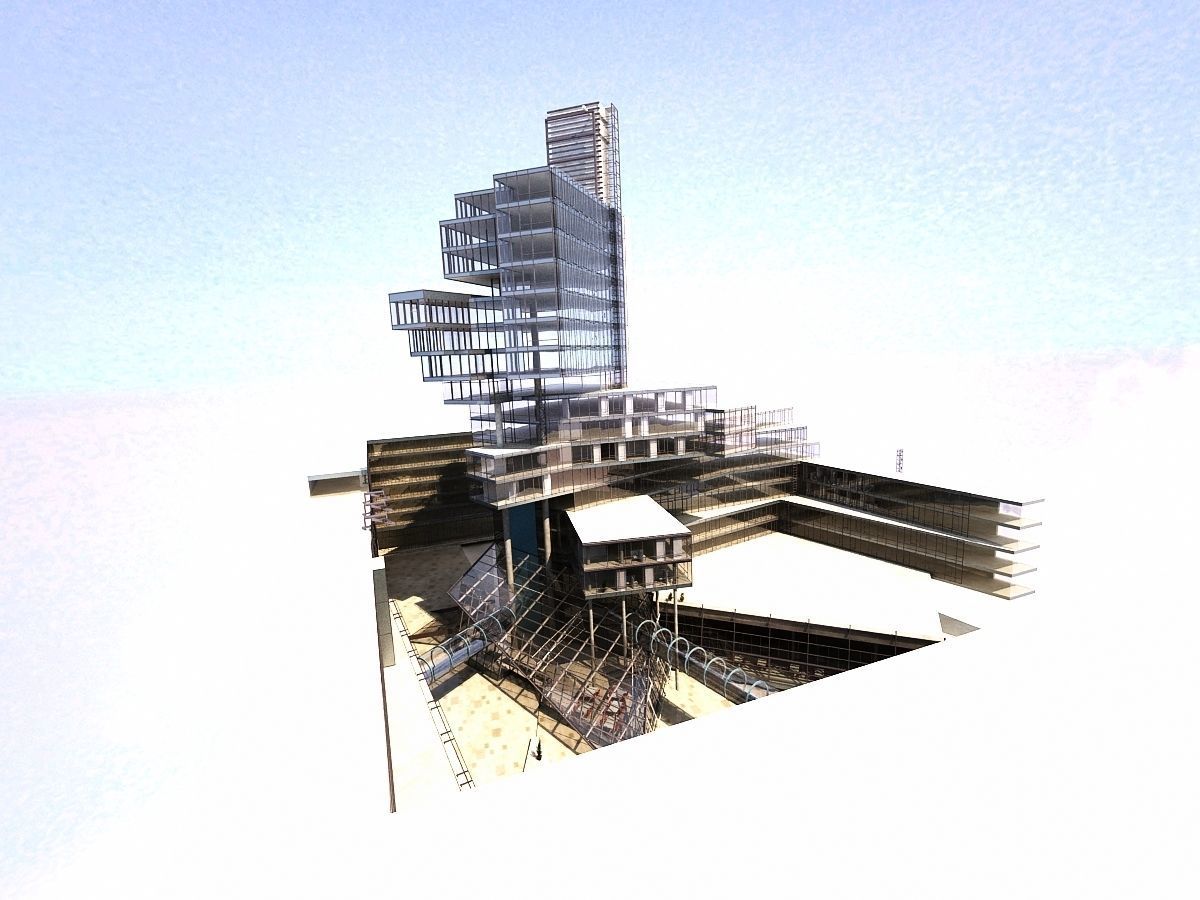 HEIGHT LEVEL BUILDING 3D model_1