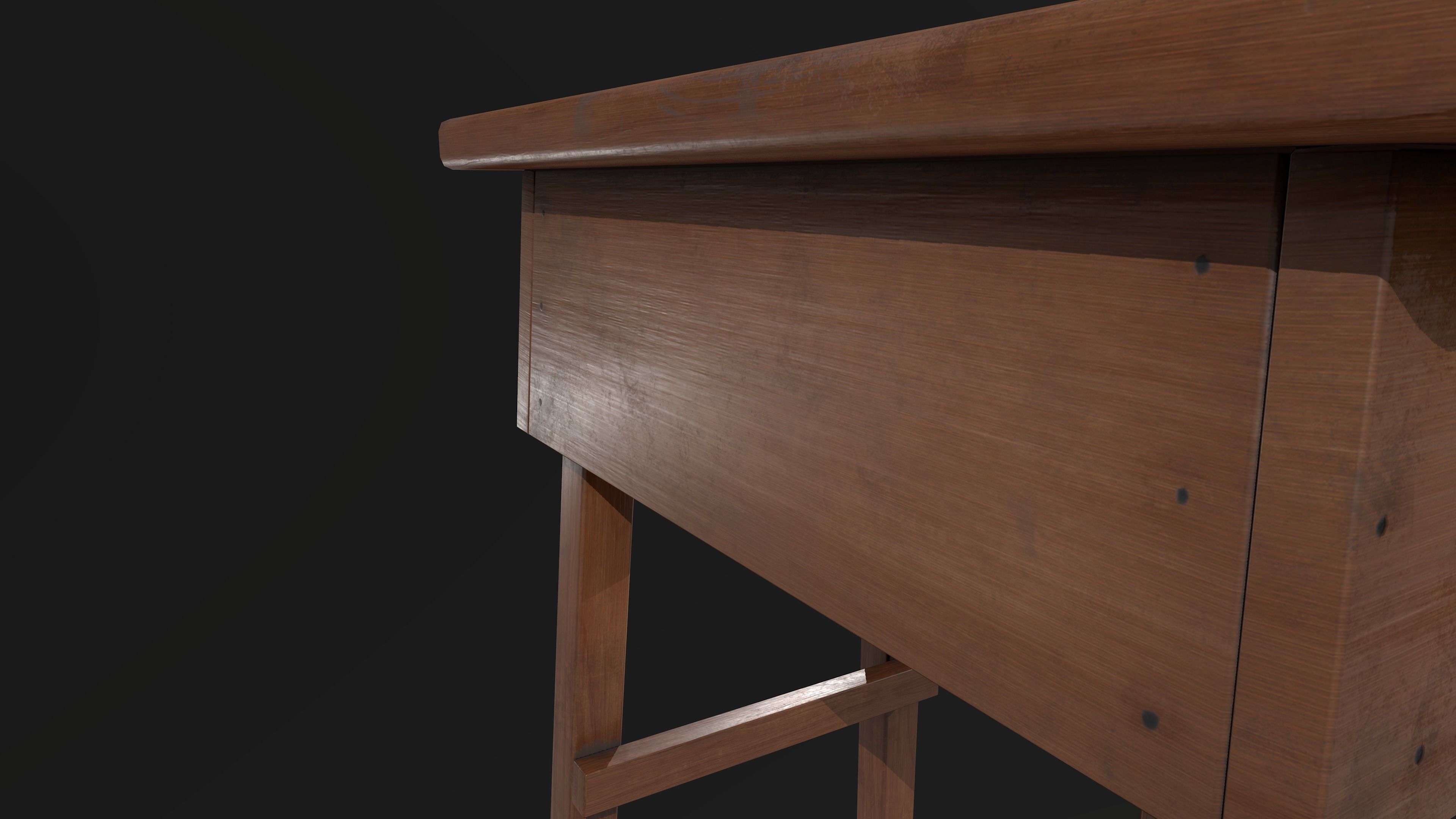 Side table Low-poly 3D model_5