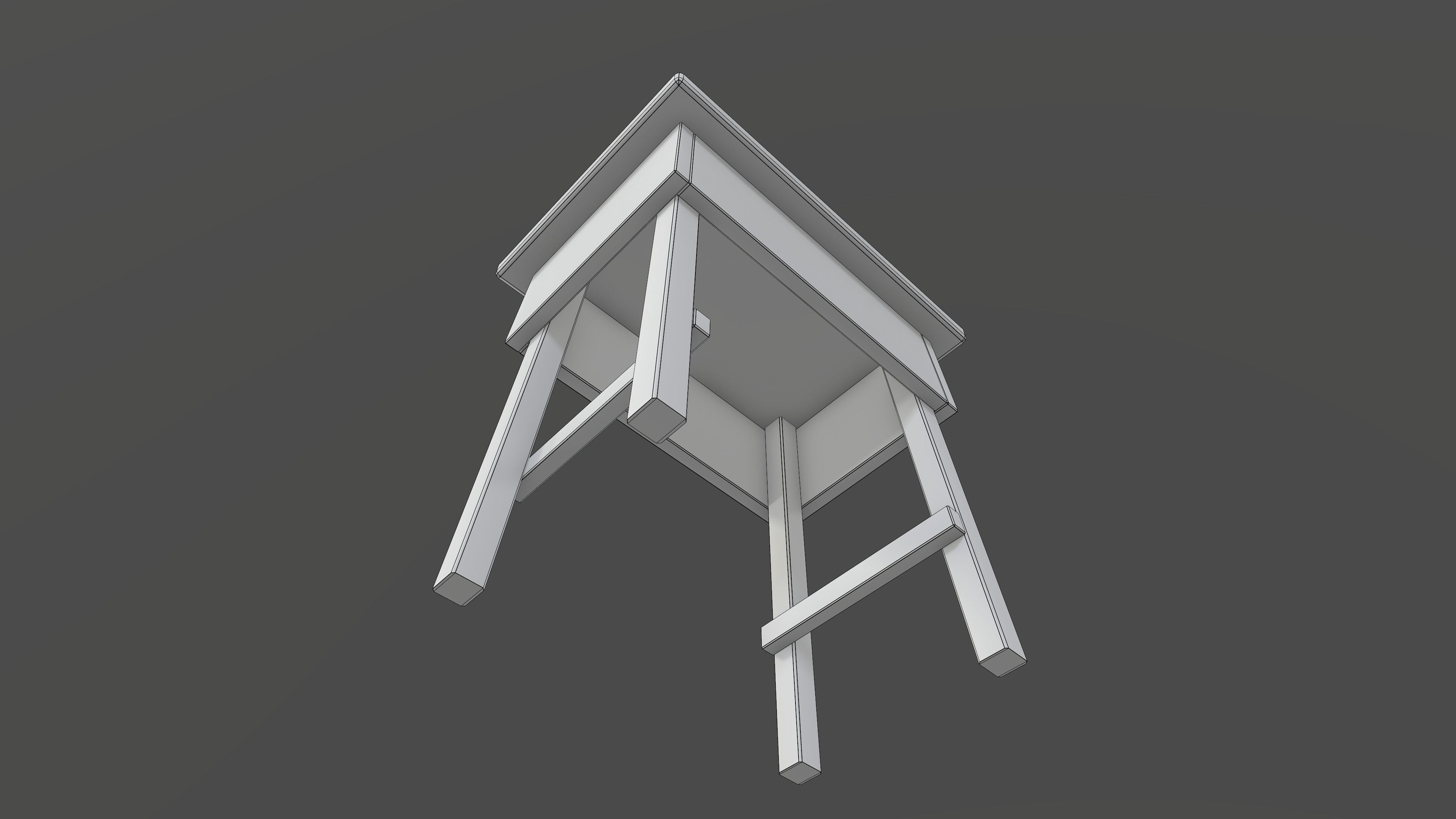 Side table Low-poly 3D model_10