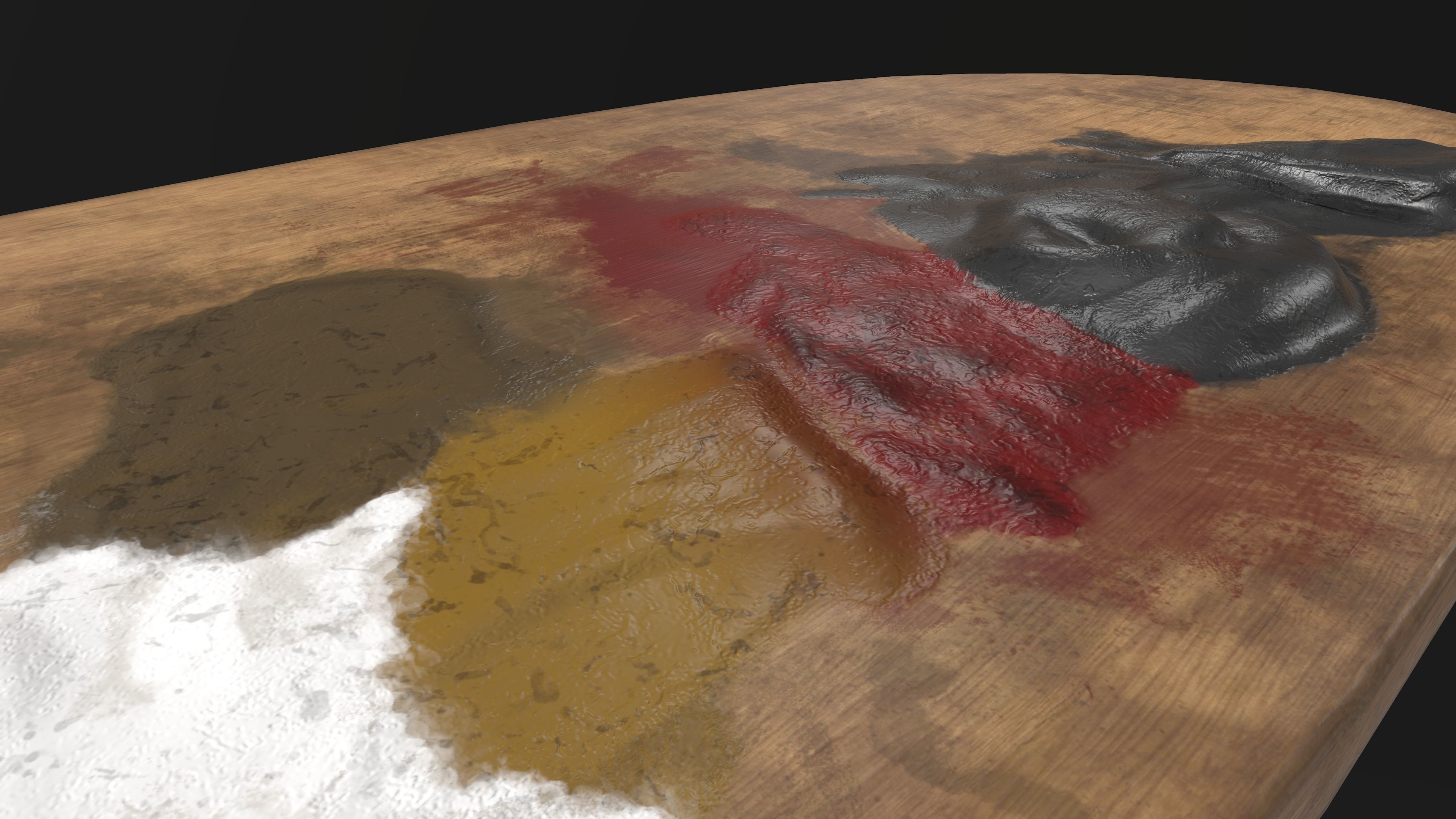 Artist palette 02 Low-poly 3D model_2