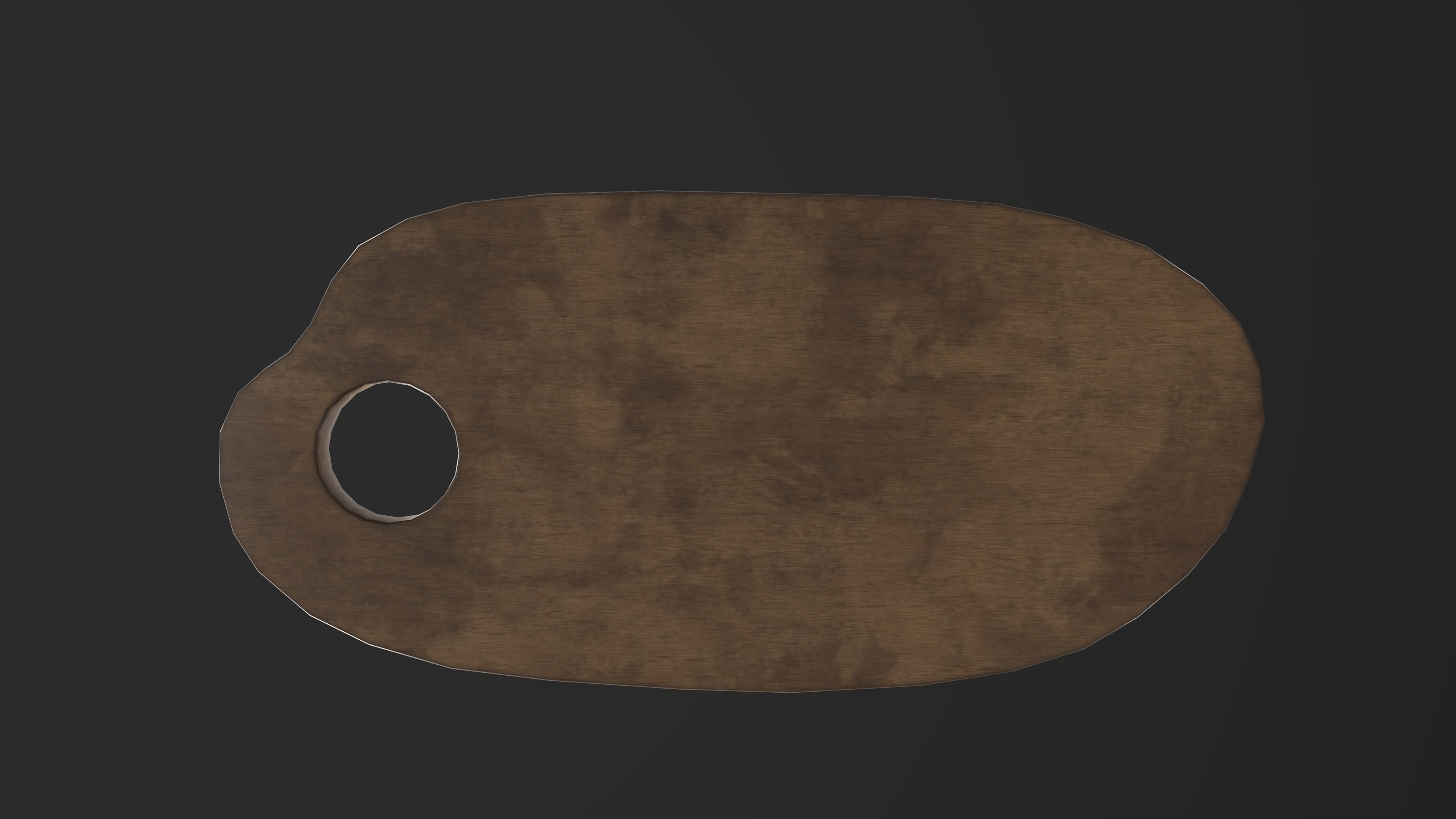 Artist palette 02 Low-poly 3D model_6