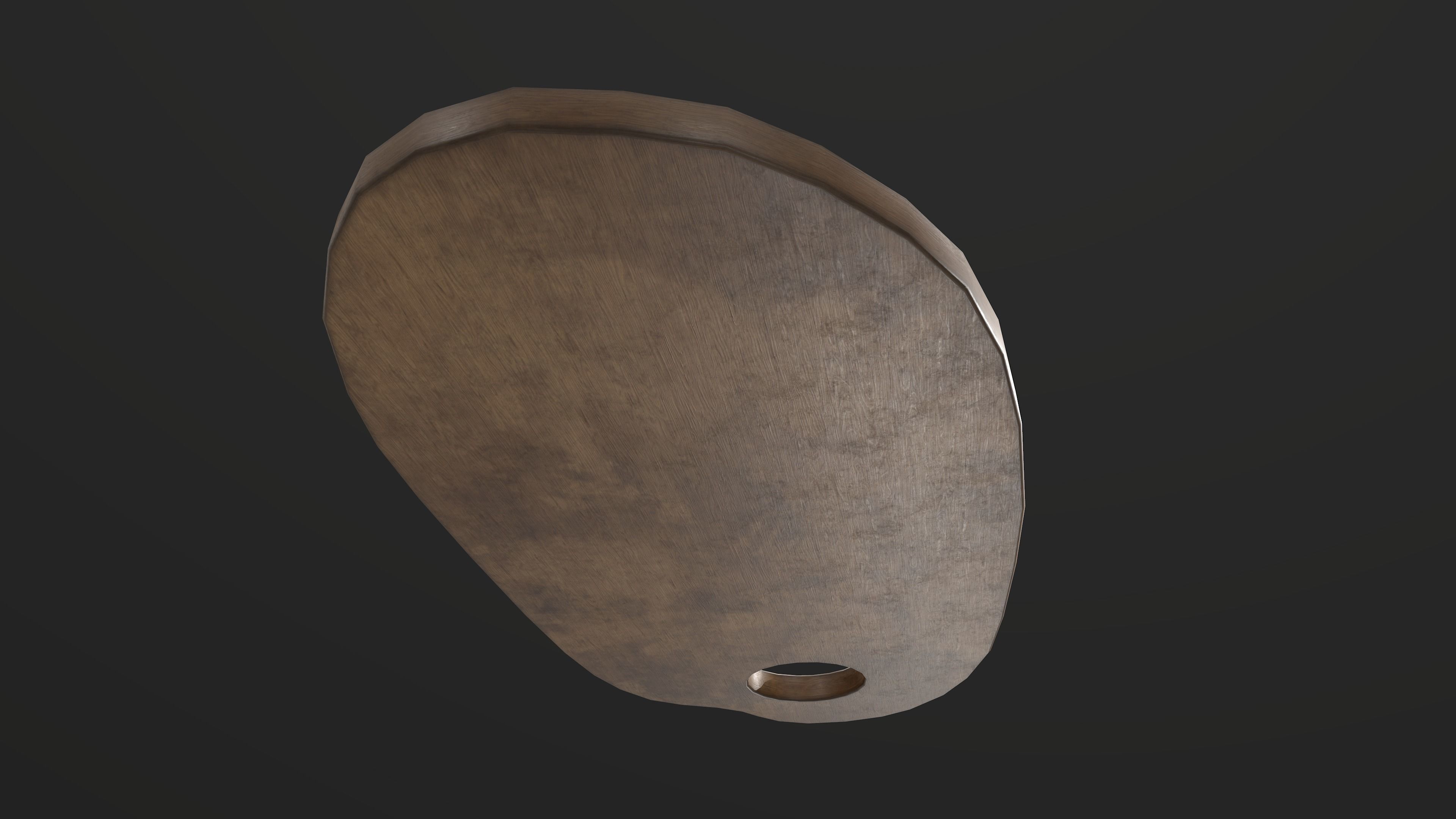 Artist palette 02 Low-poly 3D model_5