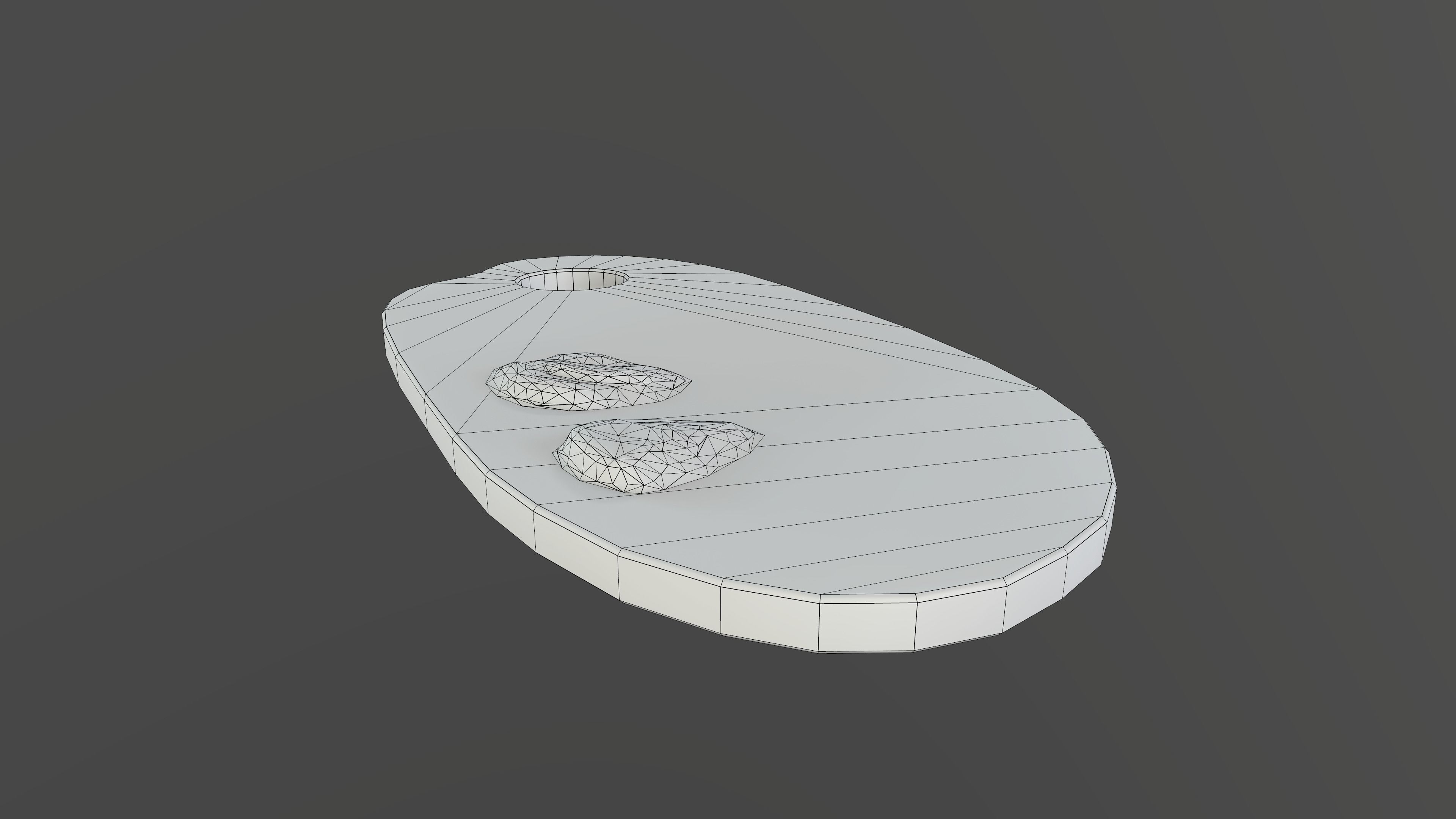 Artist palette 02 Low-poly 3D model_8