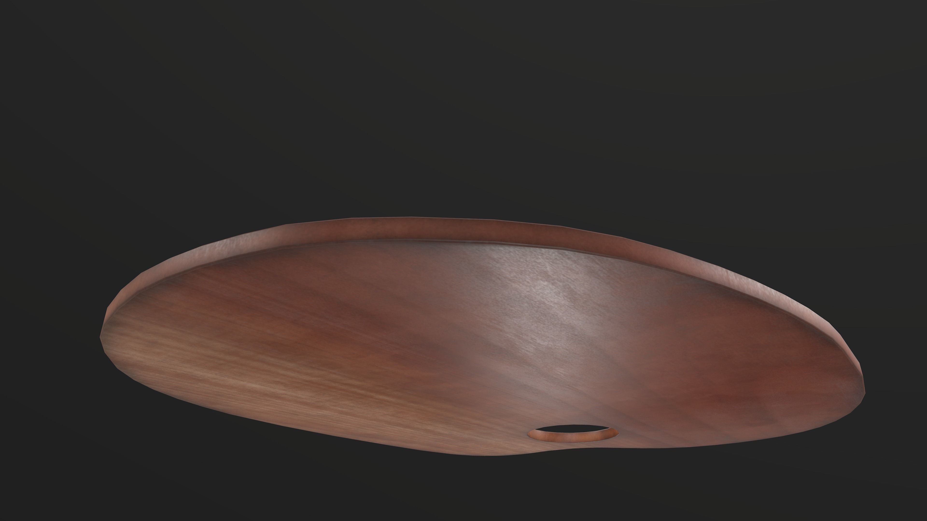 Artist palette 01 Low-poly 3D model_5