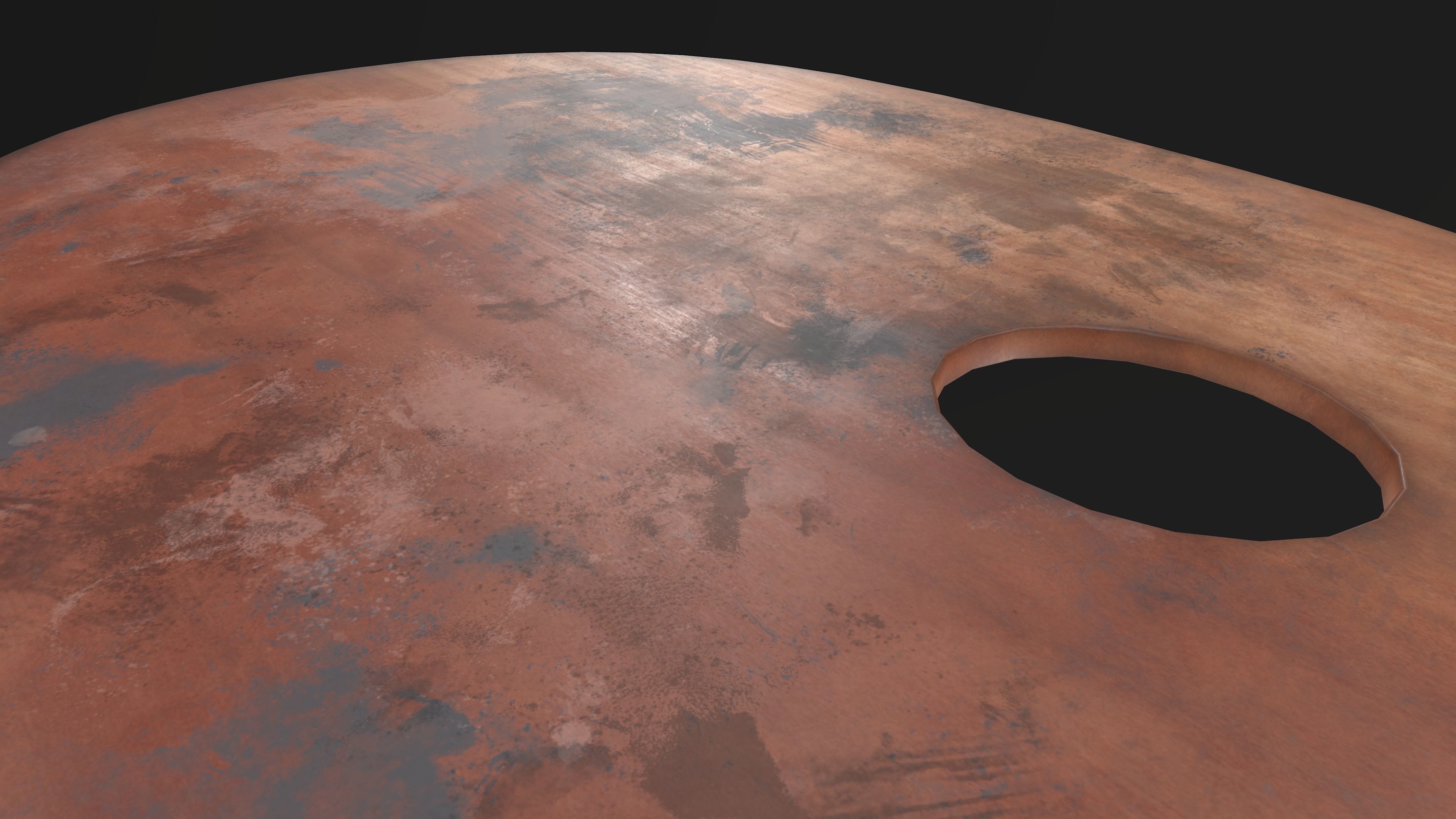 Artist palette 01 Low-poly 3D model_4