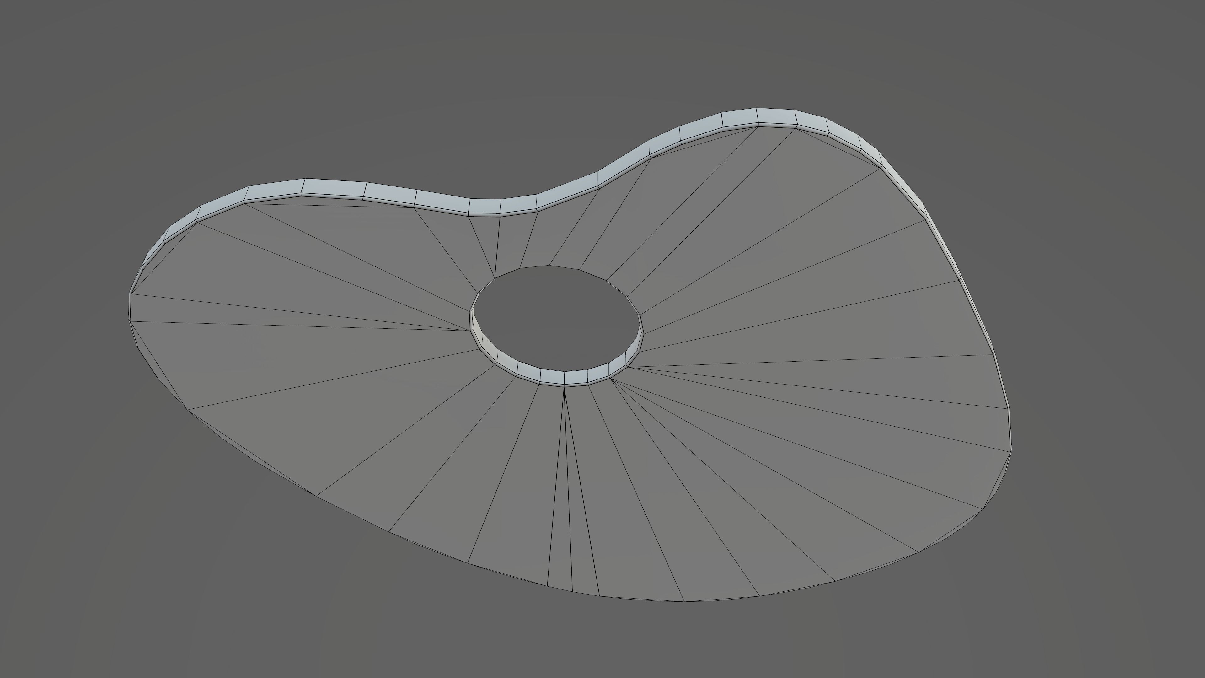 Artist palette 01 Low-poly 3D model_7