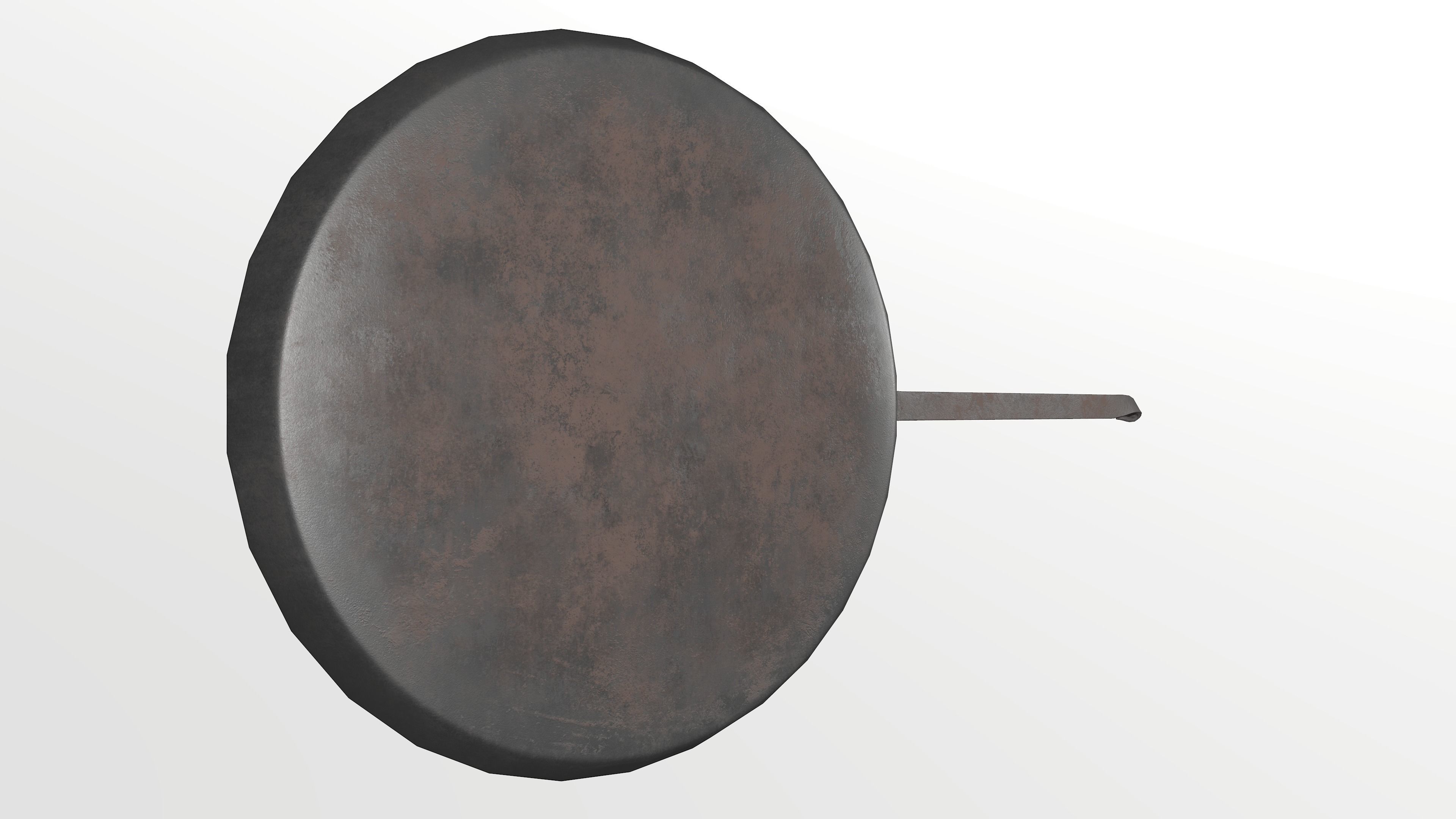 Pancake pan Low-poly 3D model_6