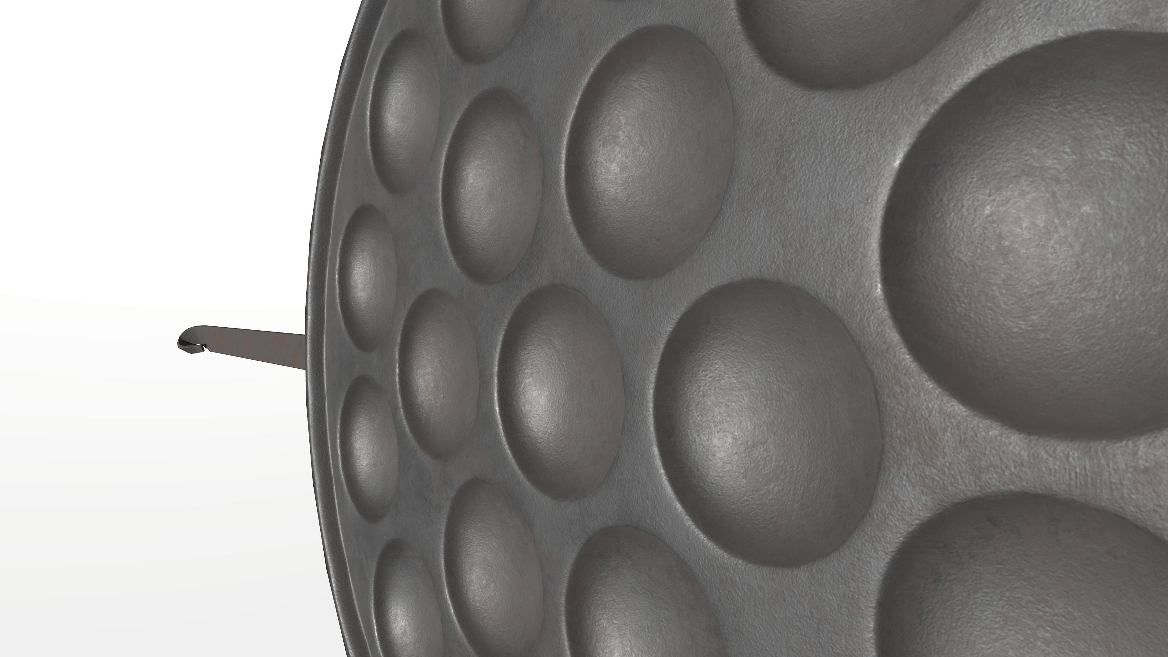 Pancake pan Low-poly 3D model_3
