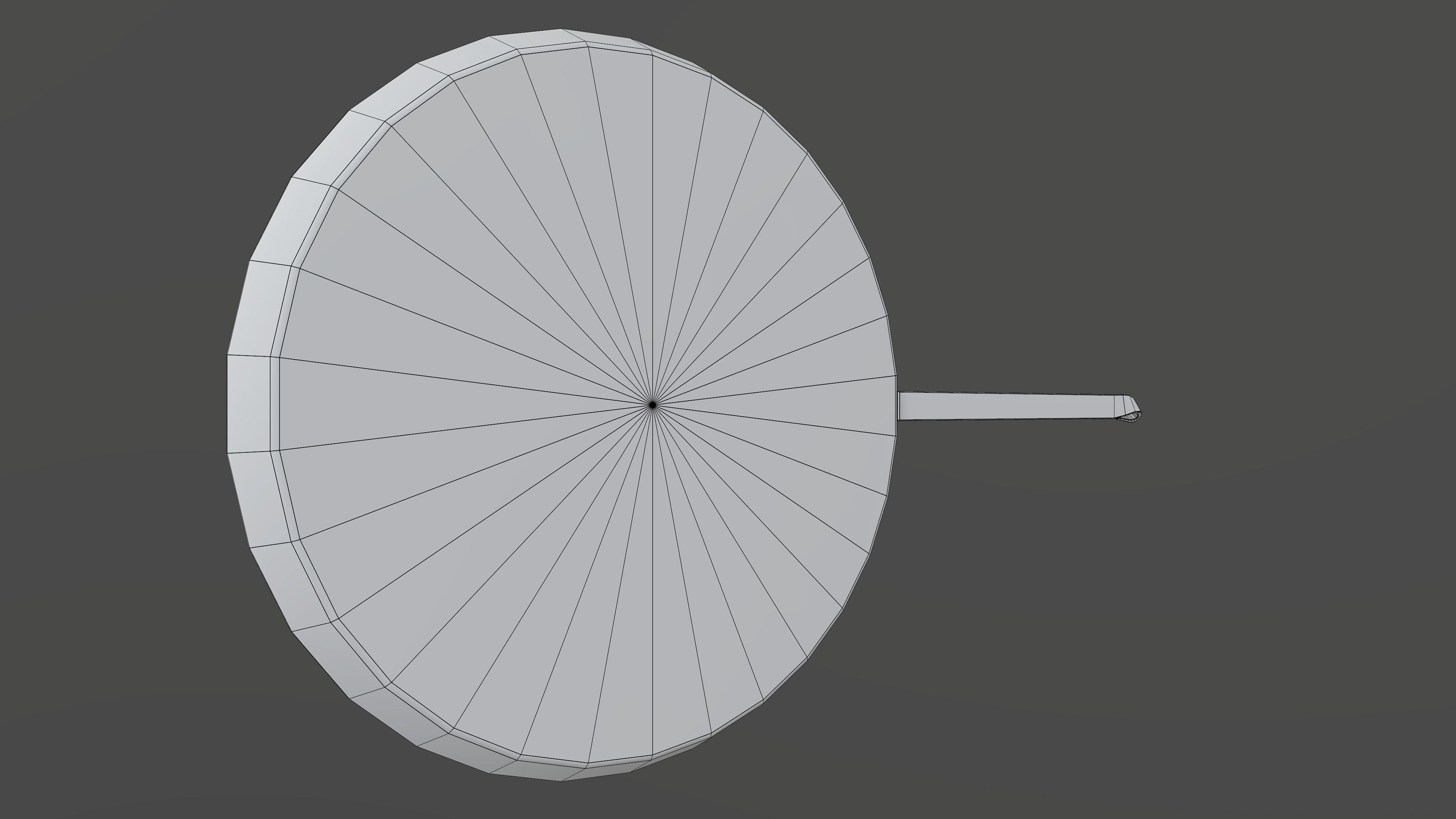Pancake pan Low-poly 3D model_12