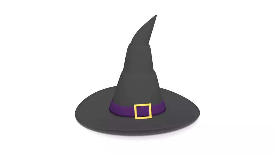 Cartoon Witch Hat 3D model