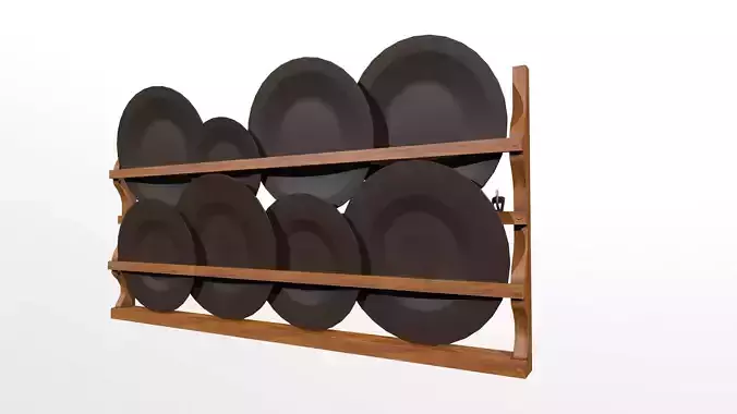 Dishrack plate rack with plates