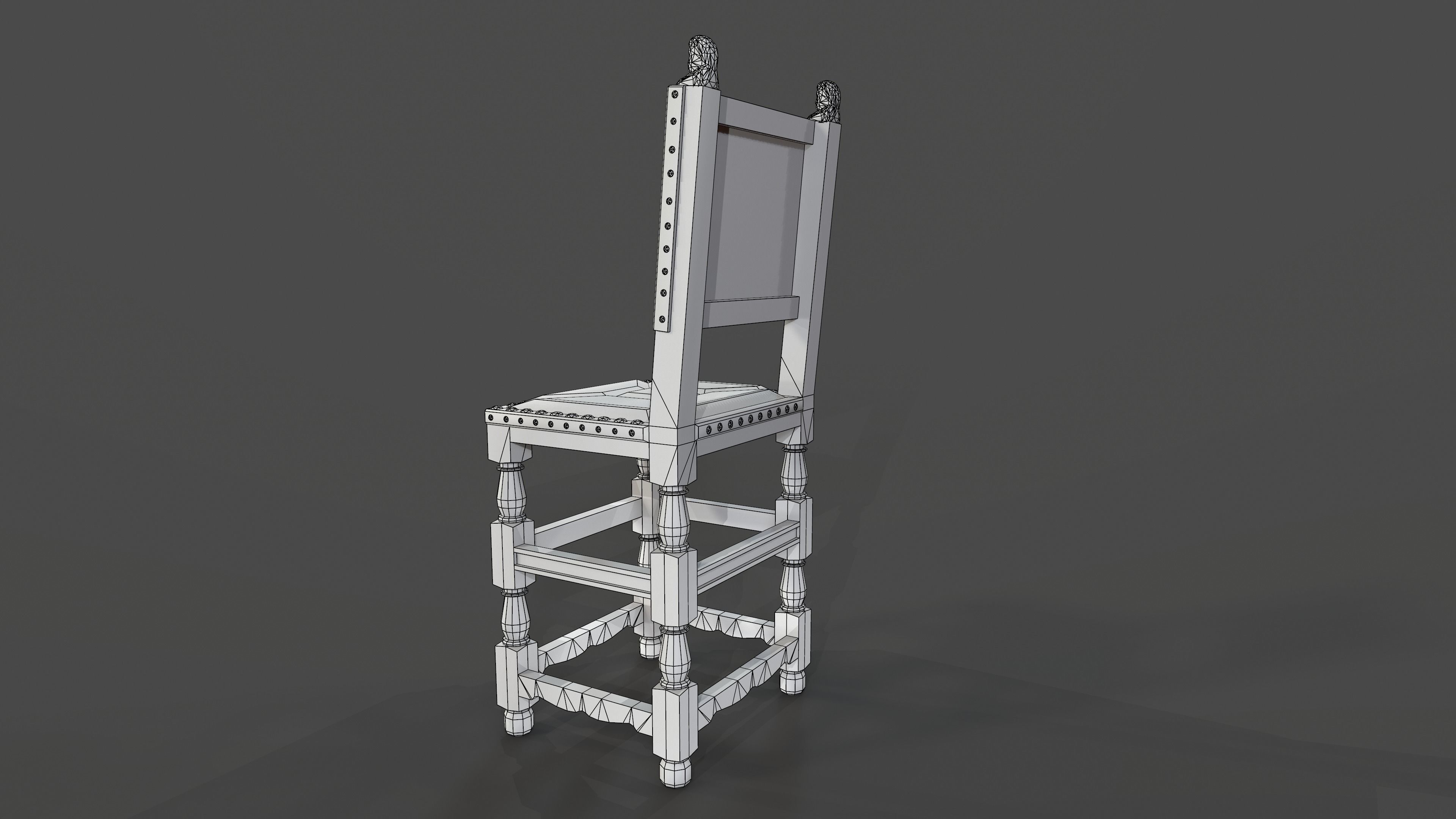 Chair 02 Low-poly 3D model_12