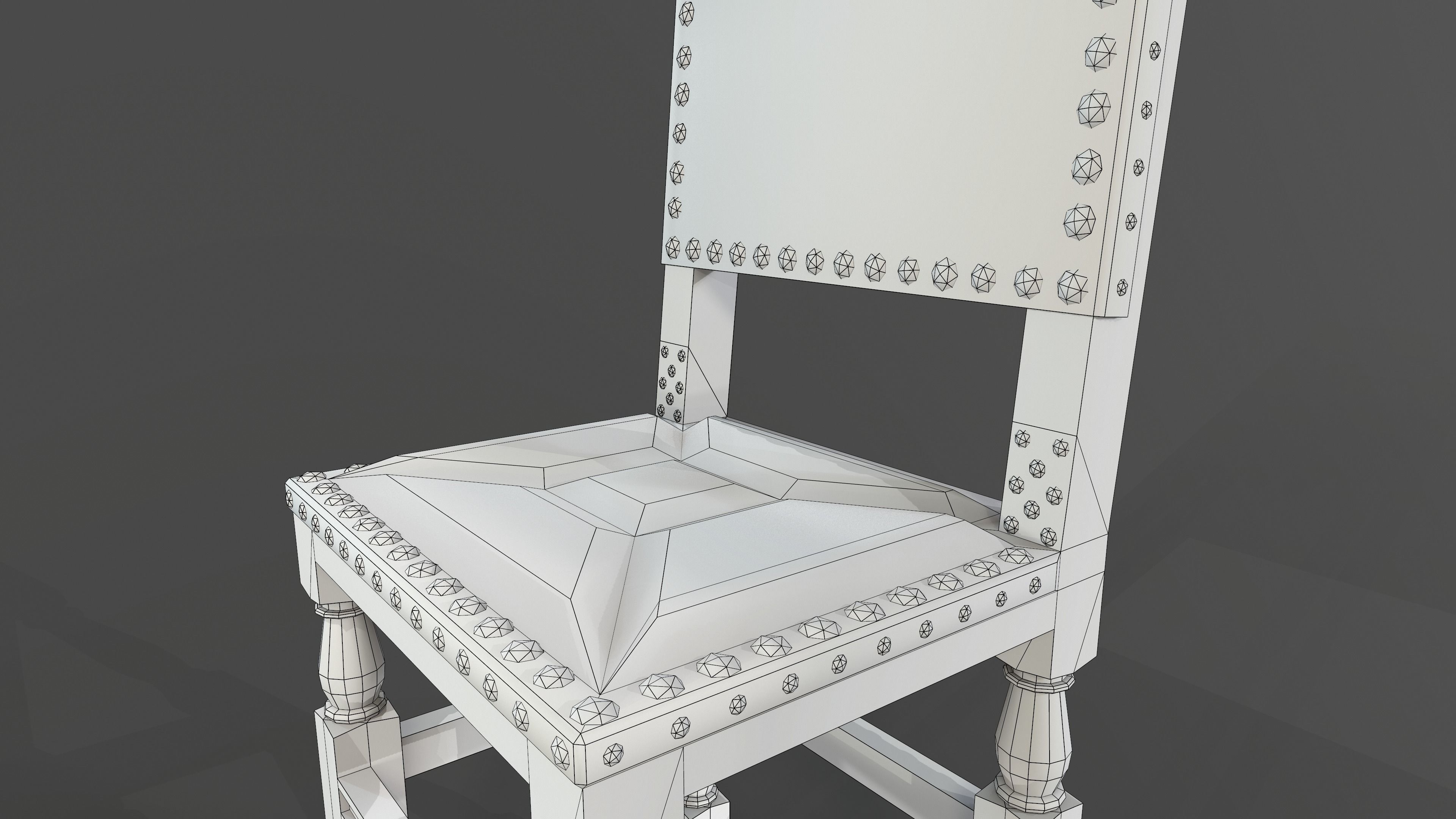 Chair 02 Low-poly 3D model_9