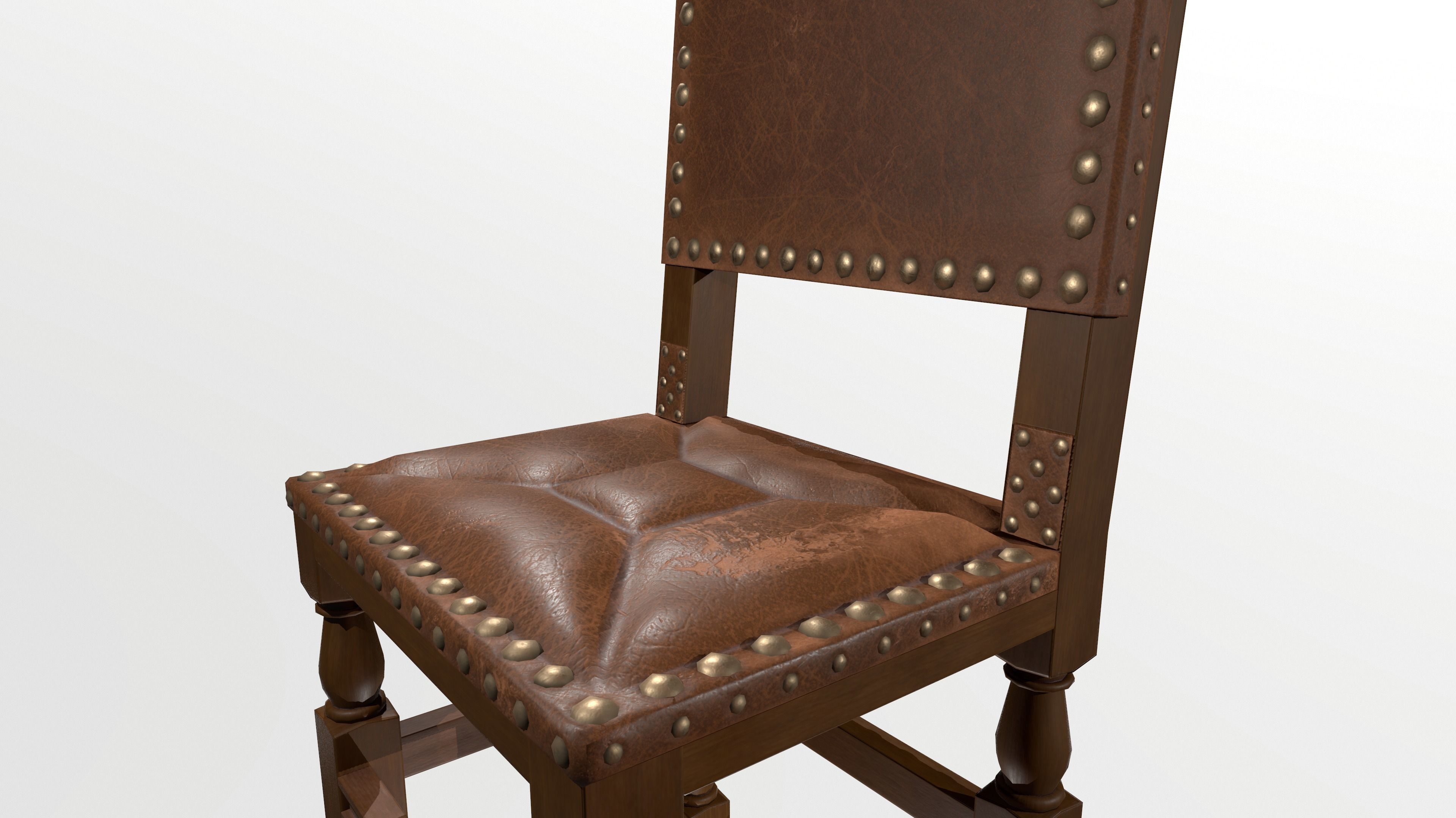 Chair 02 Low-poly 3D model_3