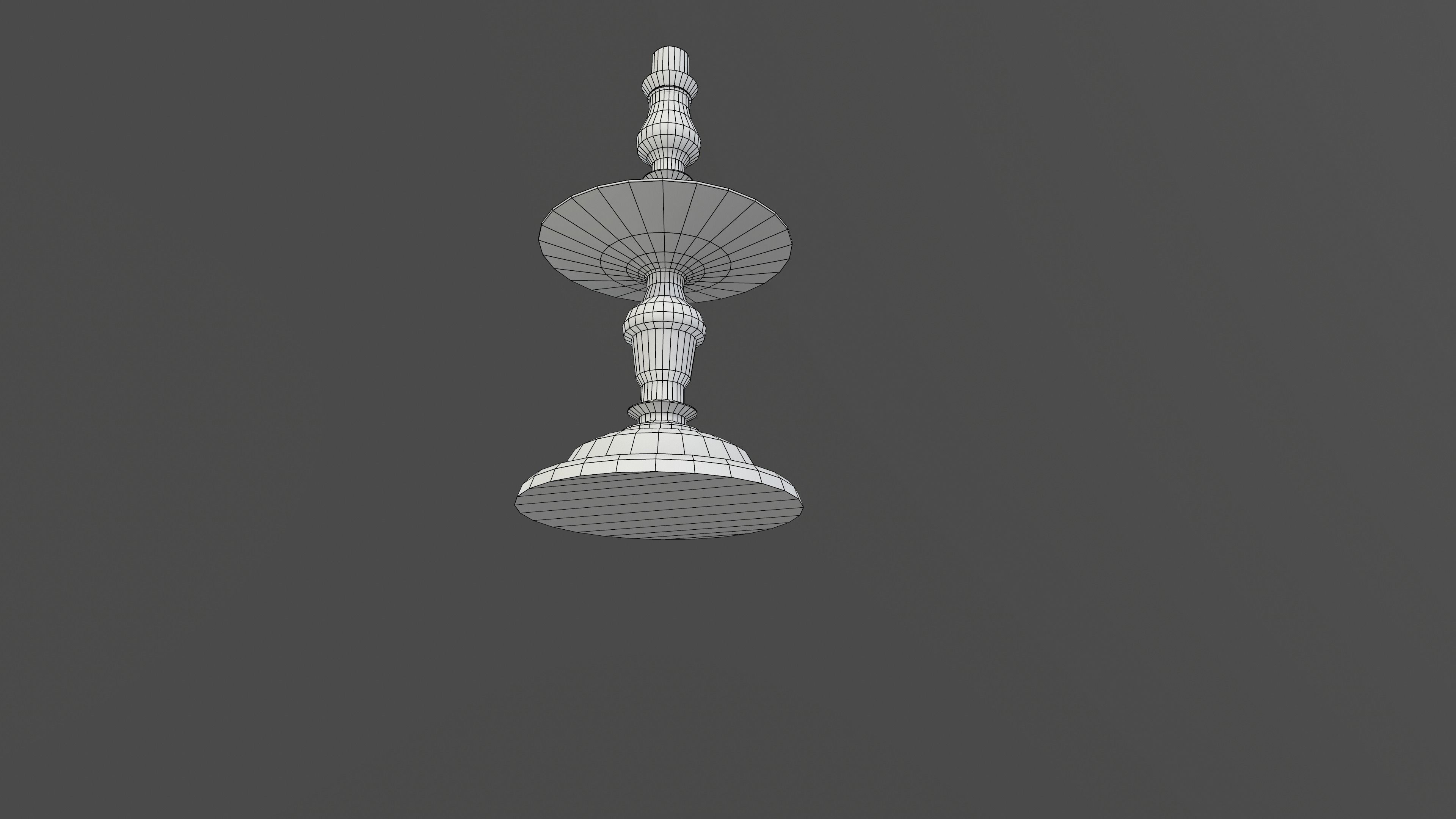 Candlestick candle stand Low-poly 3D model_11