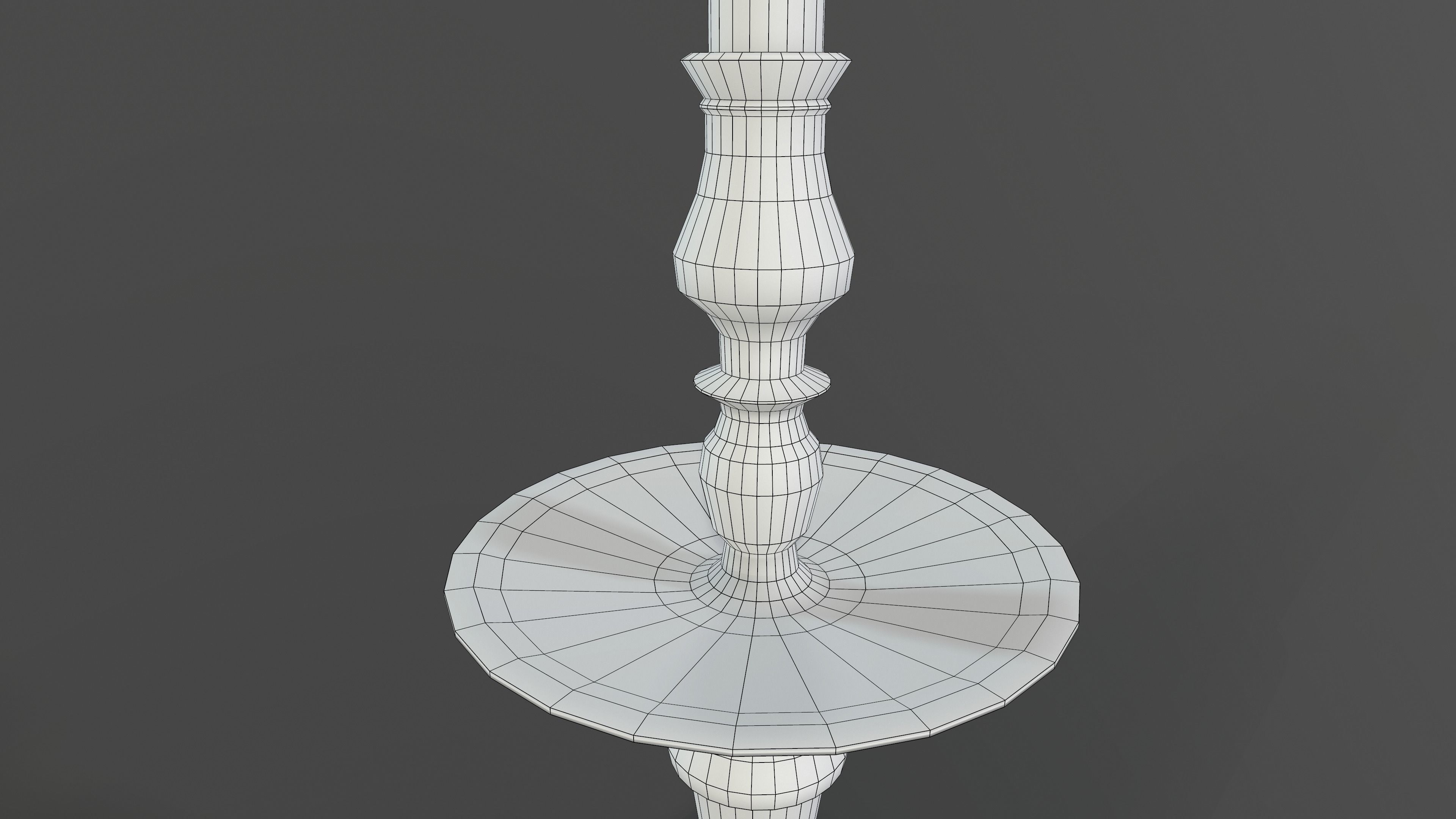 Candlestick candle stand Low-poly 3D model_9