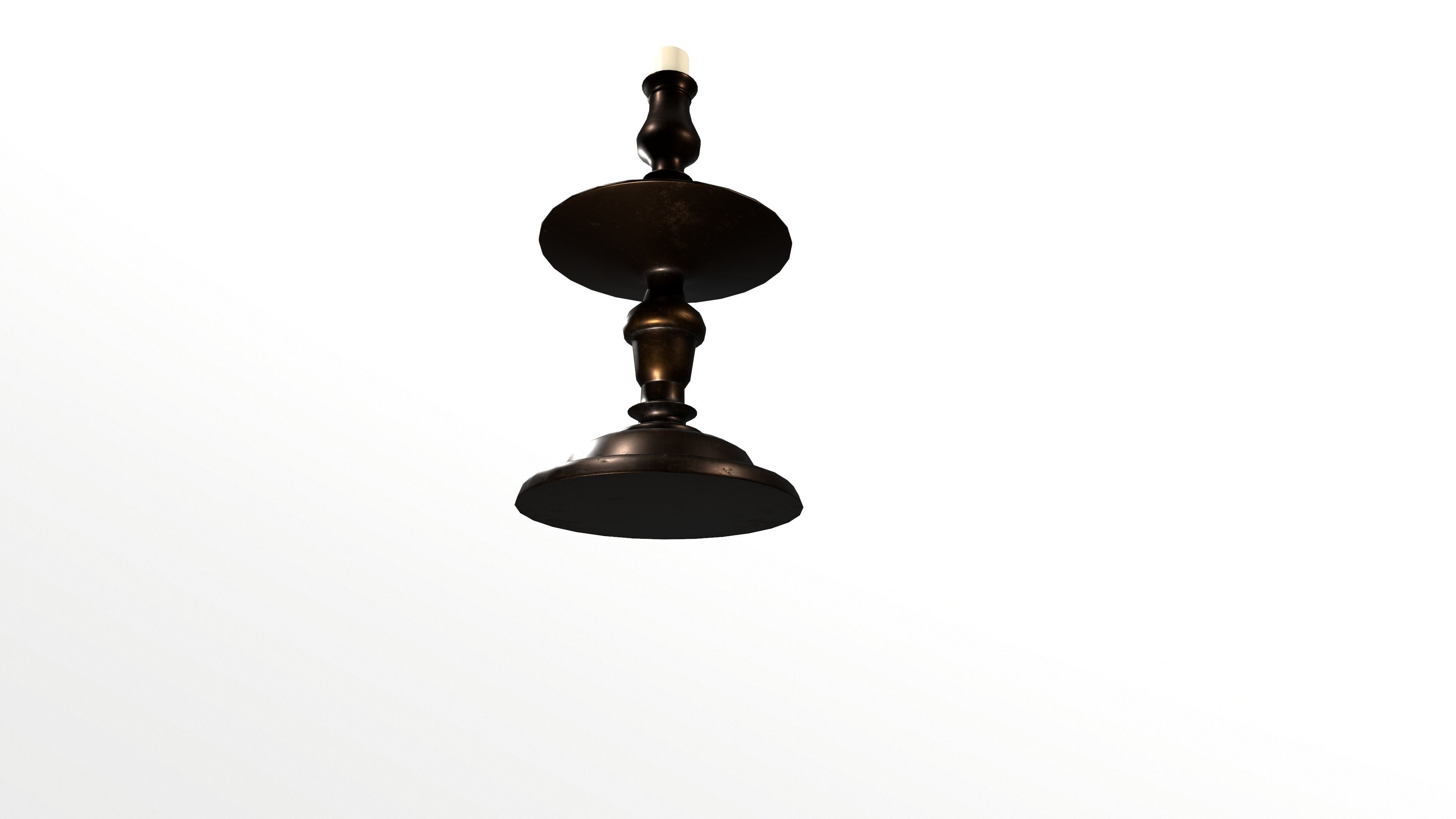 Candlestick candle stand Low-poly 3D model_5