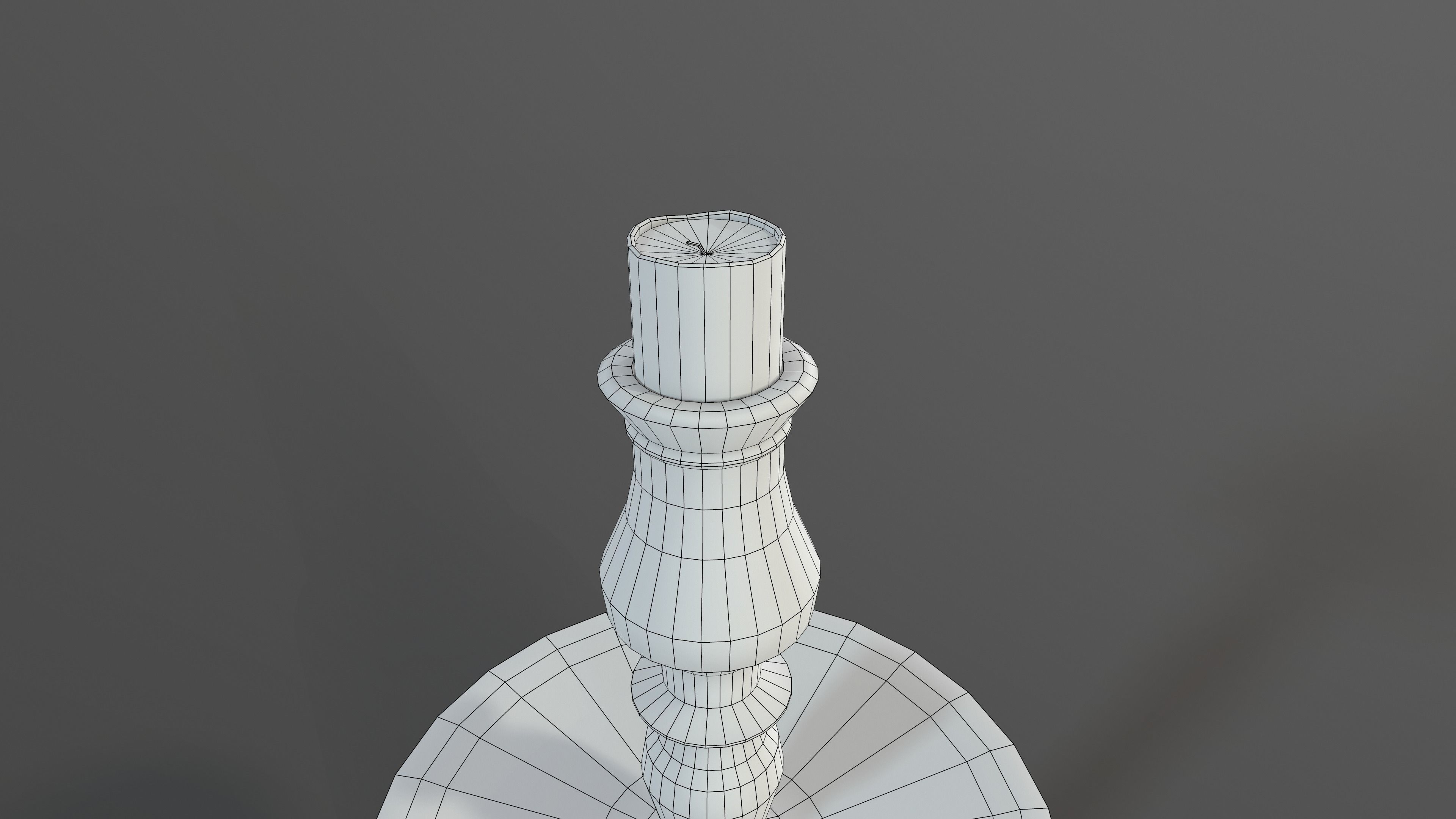 Candlestick candle stand Low-poly 3D model_10