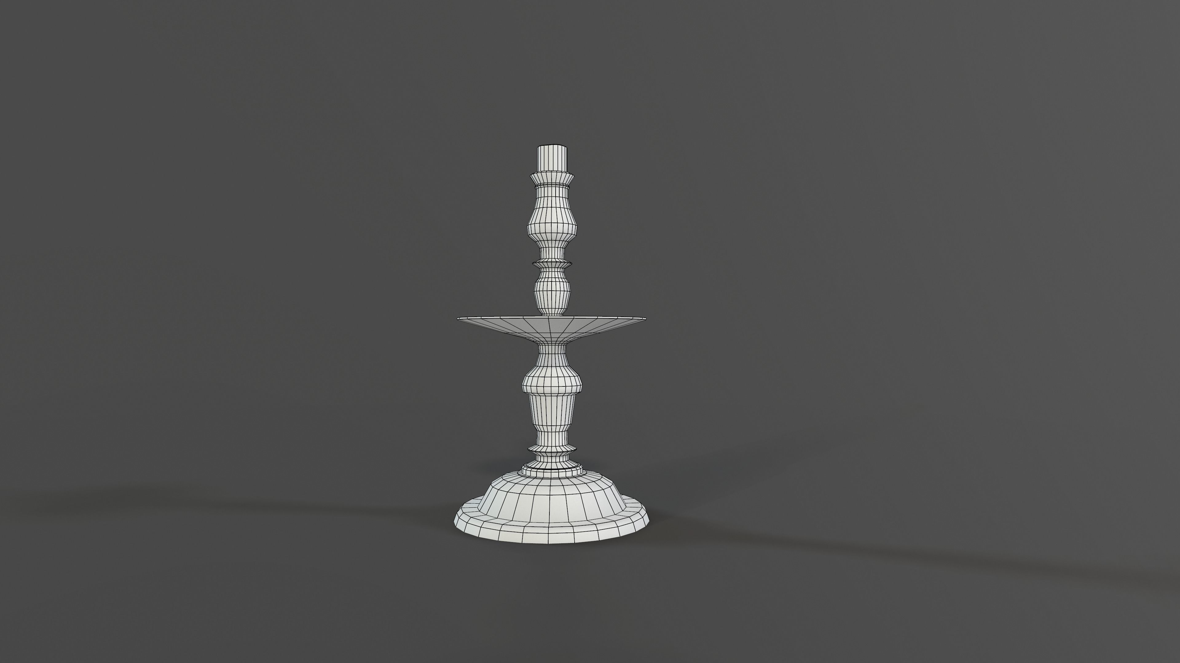 Candlestick candle stand Low-poly 3D model_8
