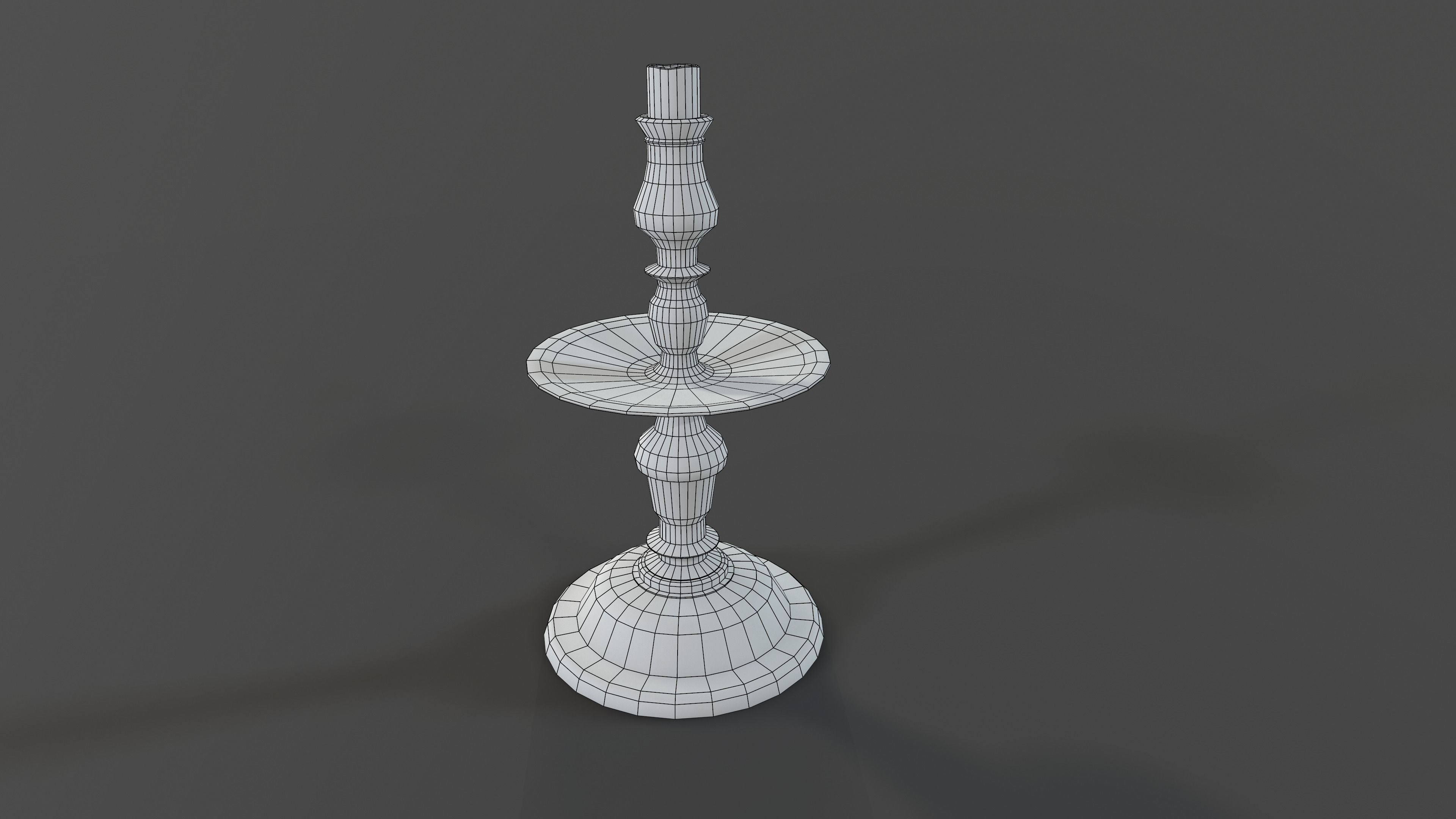 Candlestick candle stand Low-poly 3D model_12