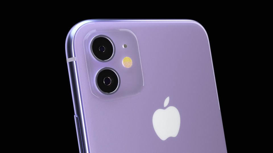 Apple iPhone XI purple model 3D 3D model_3