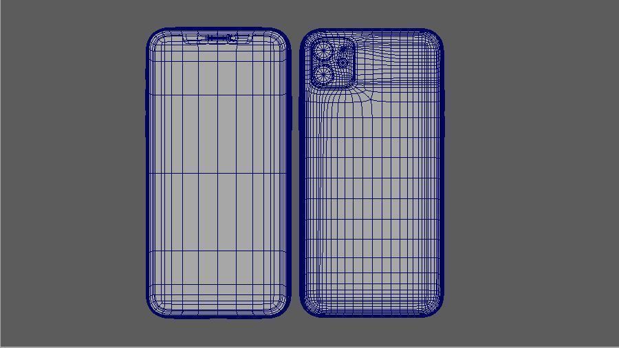 Apple iPhone XI purple model 3D 3D model_4