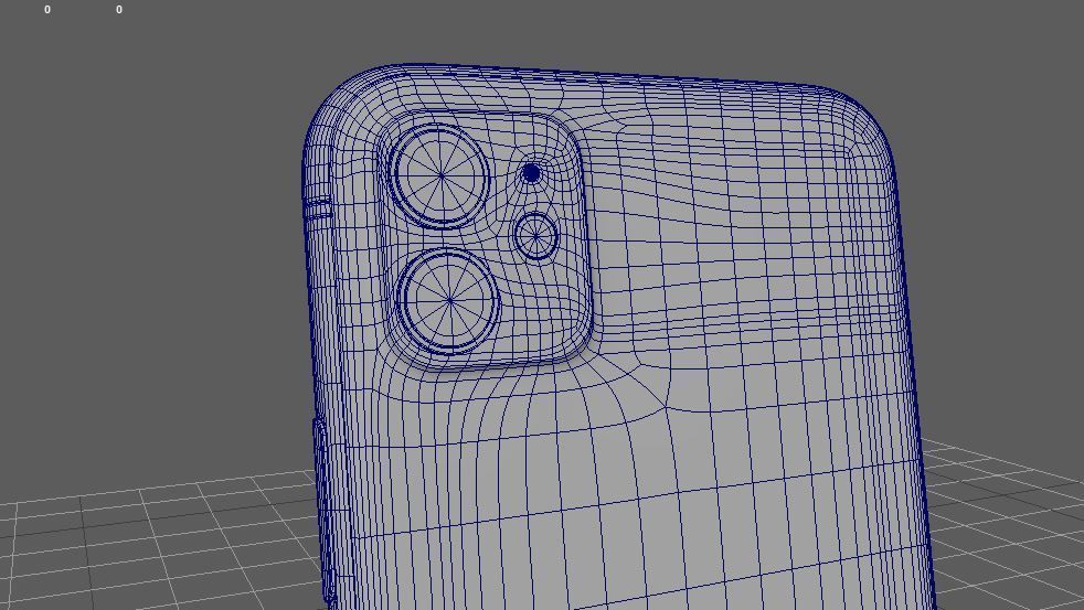 Apple iPhone XI purple model 3D 3D model_5