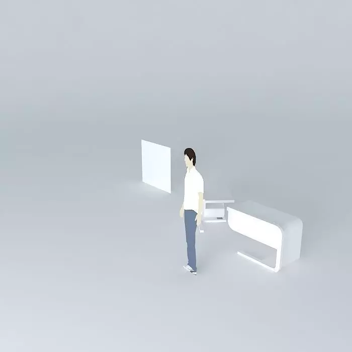 School table Free 3D model