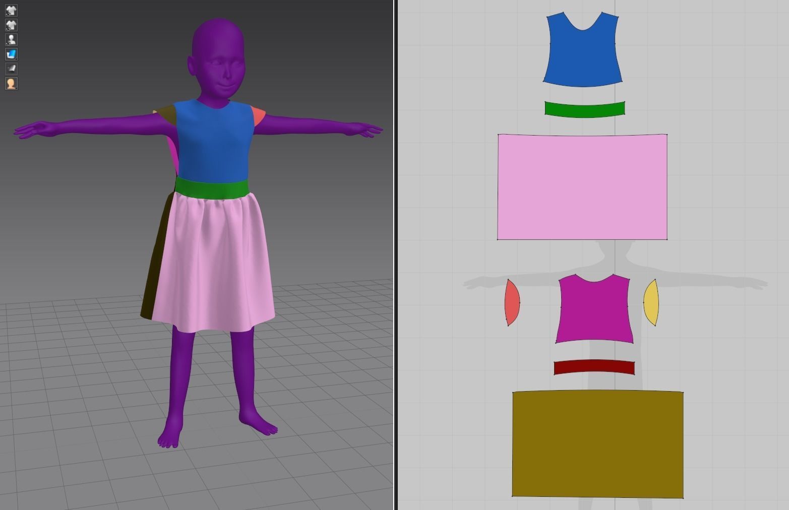 8x difrent models real cloth simulation conversation animation 3D Model Collection_48