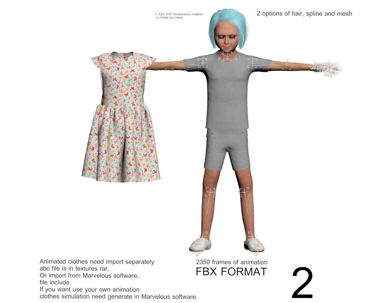 8x difrent models real cloth simulation conversation animation 3D Model Collection_47