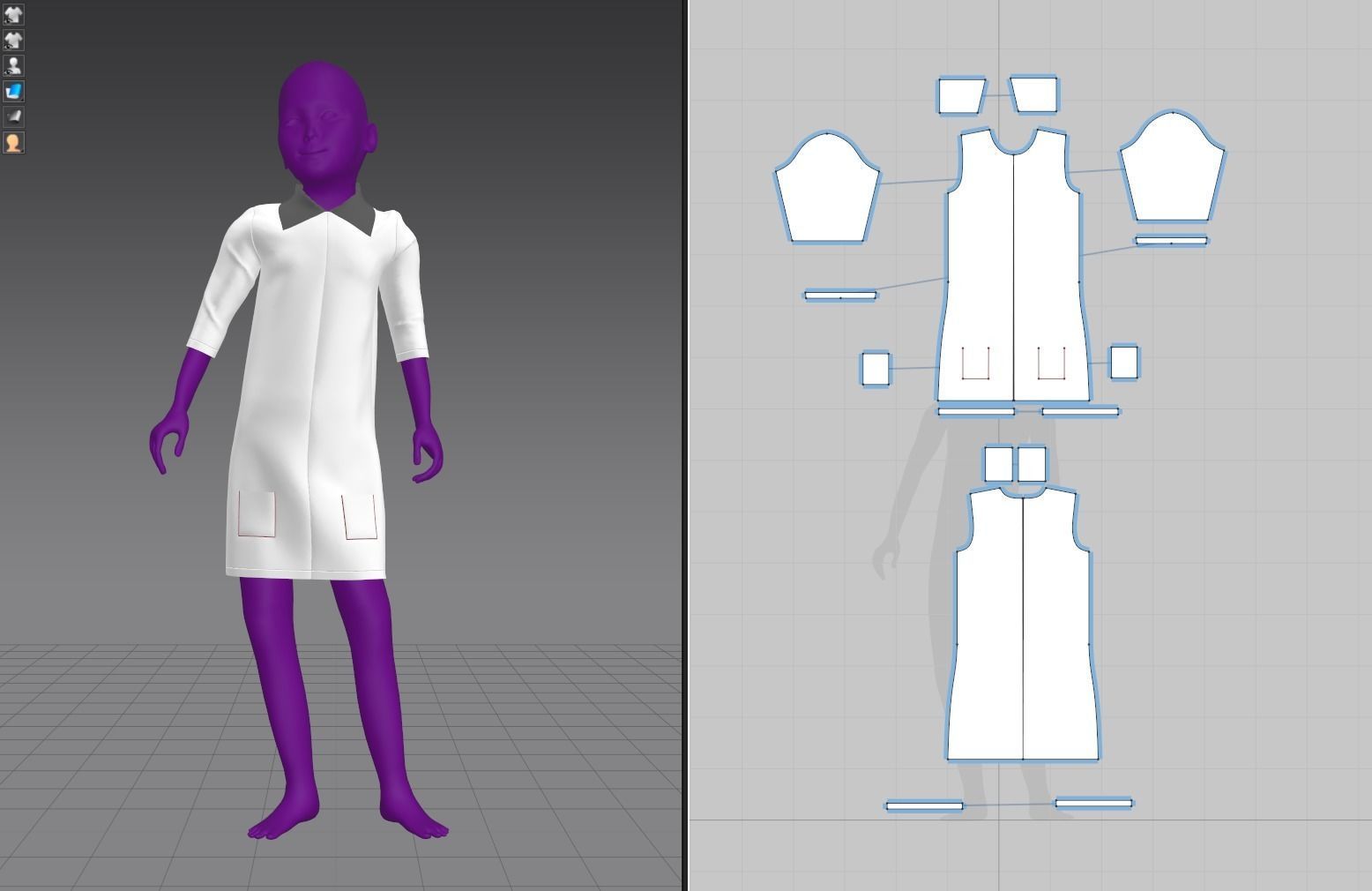 8x difrent models real cloth simulation conversation animation 3D Model Collection_41