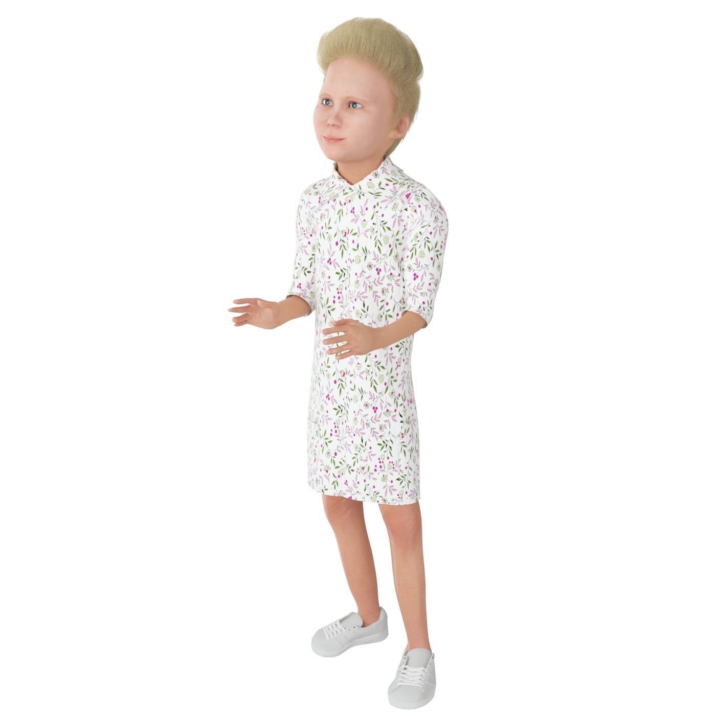 8x difrent models real cloth simulation conversation animation 3D Model Collection_38