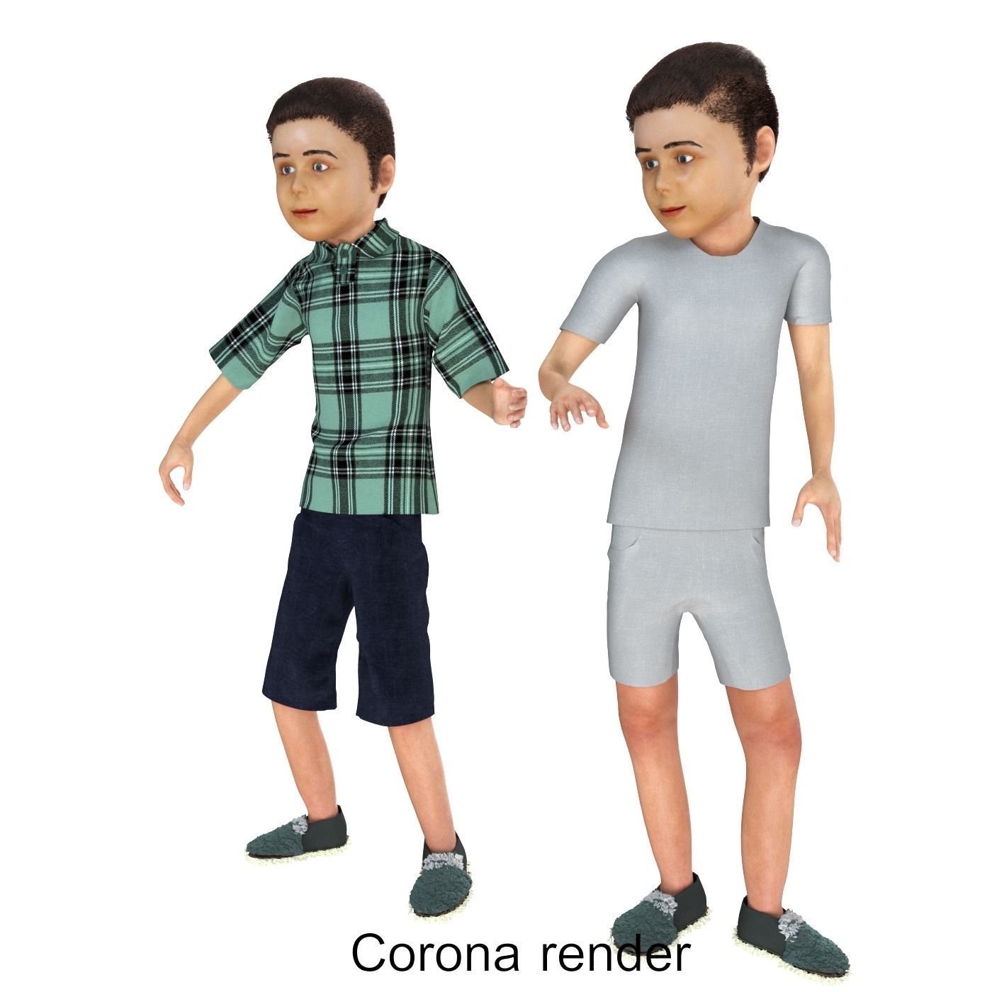 8x difrent models real cloth simulation conversation animation 3D Model Collection_23