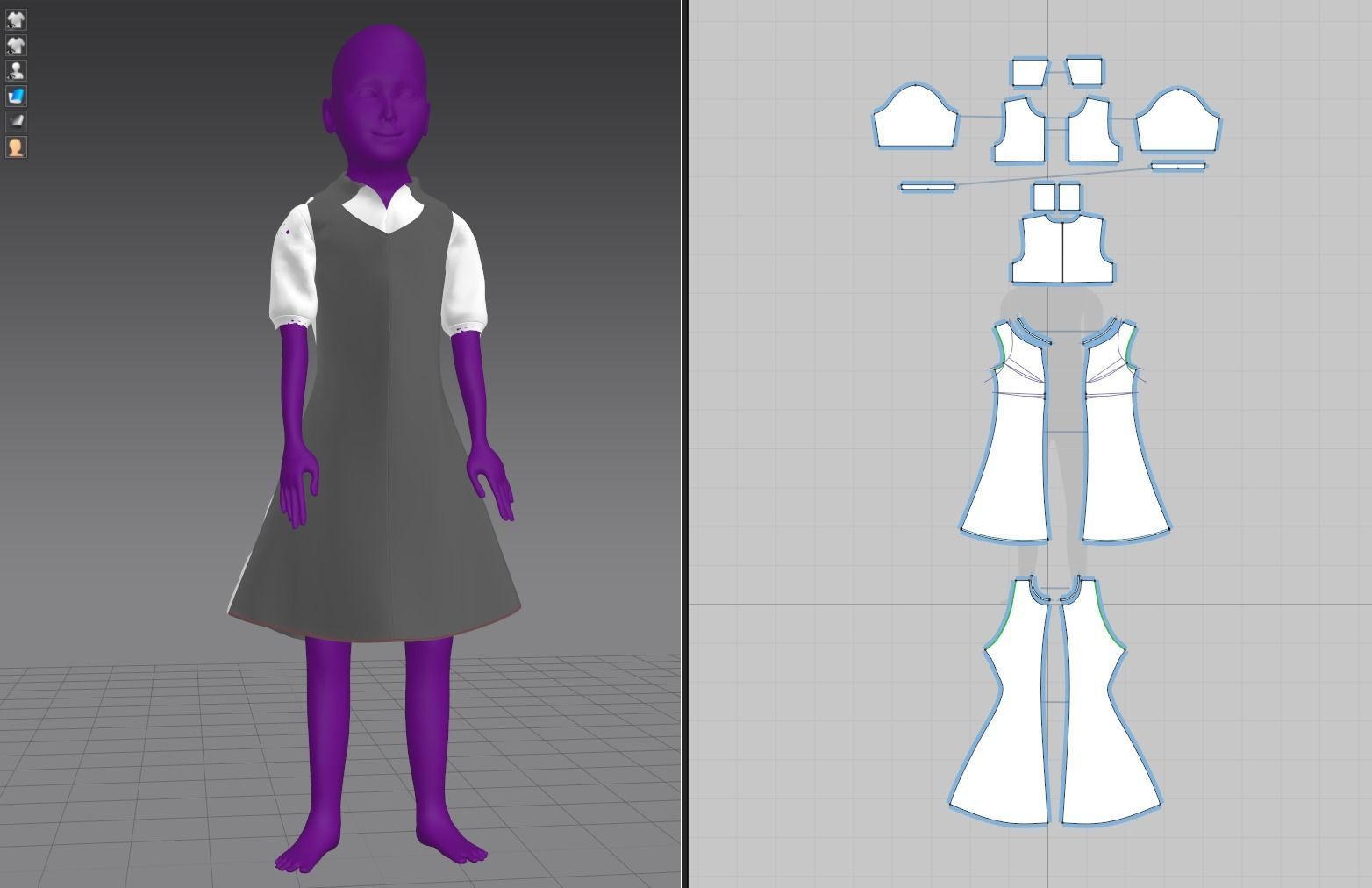 8x difrent models real cloth simulation conversation animation 3D Model Collection_63