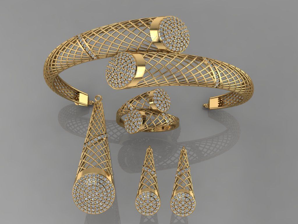 GC GOLD M002 - Diamond set 3D model 3D print model_2