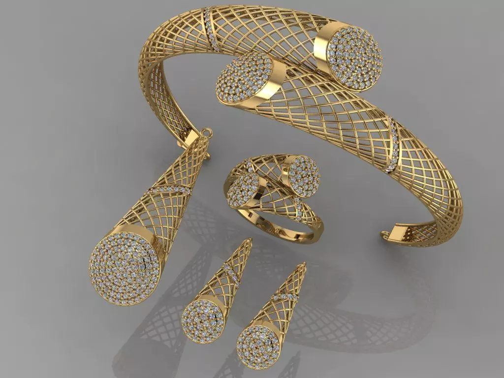 GC GOLD M002 - Diamond set 3D model 3D print model_0