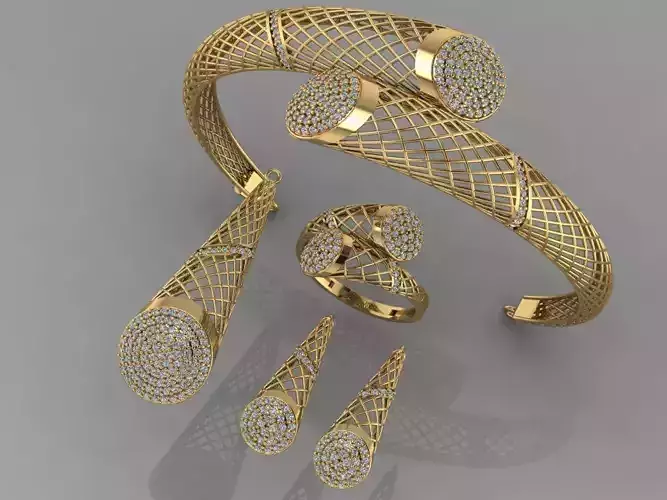 GC GOLD M002 - Diamond set 3D model