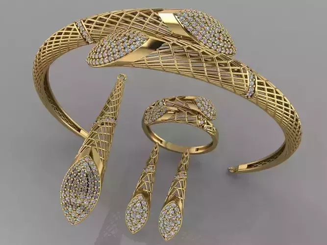 GC GOLD M003 - Diamond set 3D model 3D print model