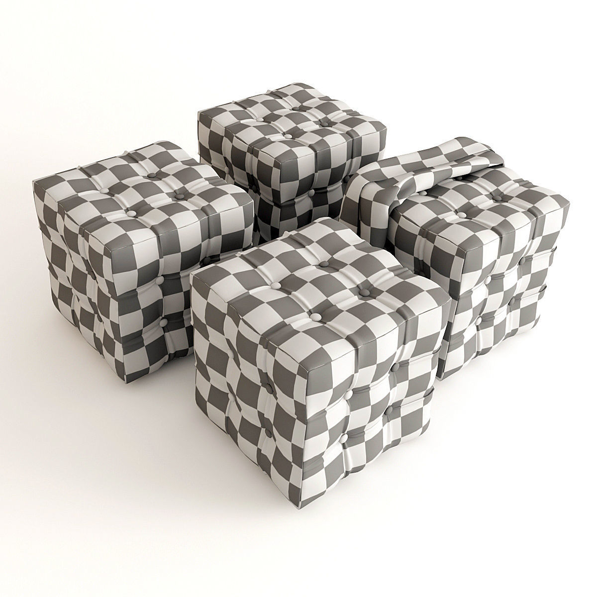 Set of Ottomans 3D model_6